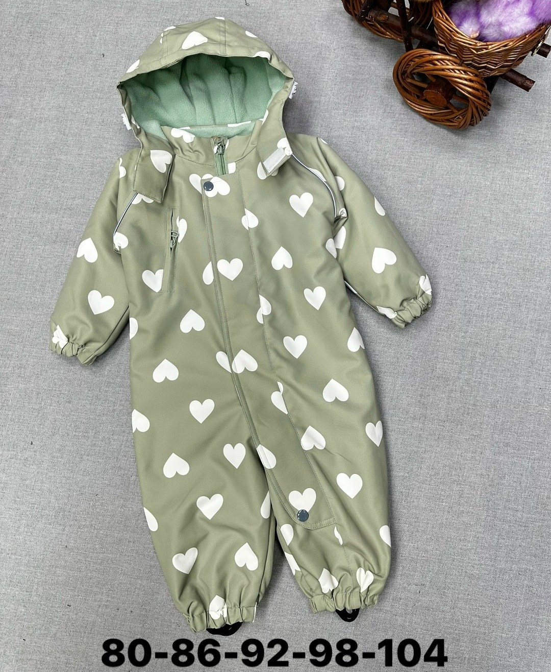 комбинезон crockid для девочек,комбинезон детский crockid 1g ovl 001 1_b пыльный пудровый сердца,утеплённый комбинезон для девочек,комбинезон утепленный crockid,crockid комбинезон