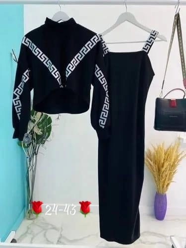 черное платье лапша,платье стильное,платье с кофтой,платье стильное трикотажное,трикотажное платье