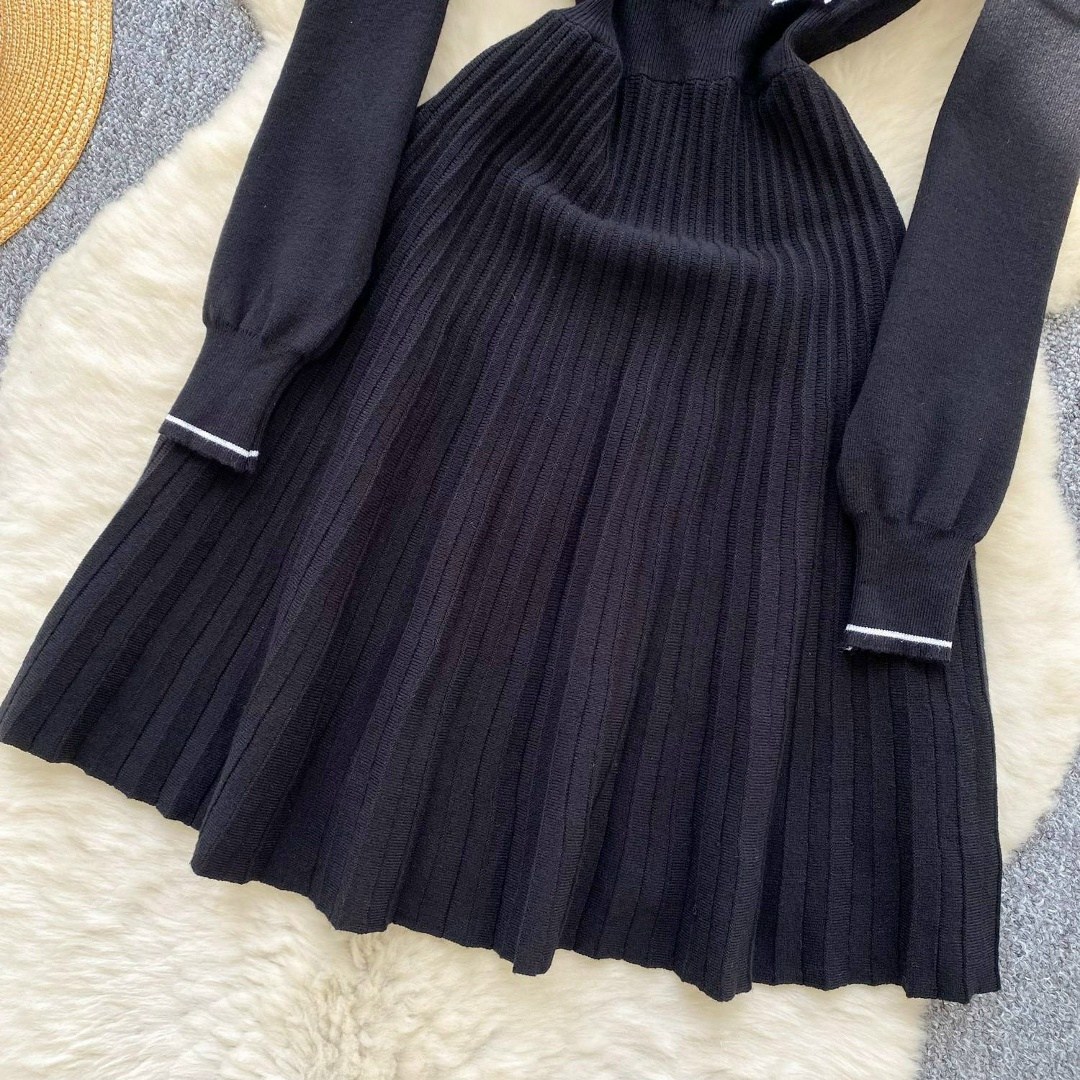 платье с бантом,повседневные платья,платье с воротником,вязаные платья,платье для девочек