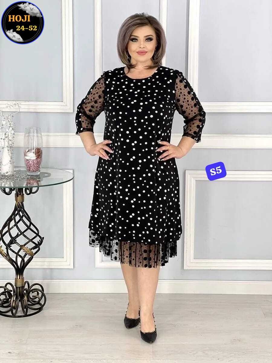 платье женское праздничное больших размеров,платье больших размеров,вечернее платье больших размеров нарядное в горошек saliya brand,платье женская,платье