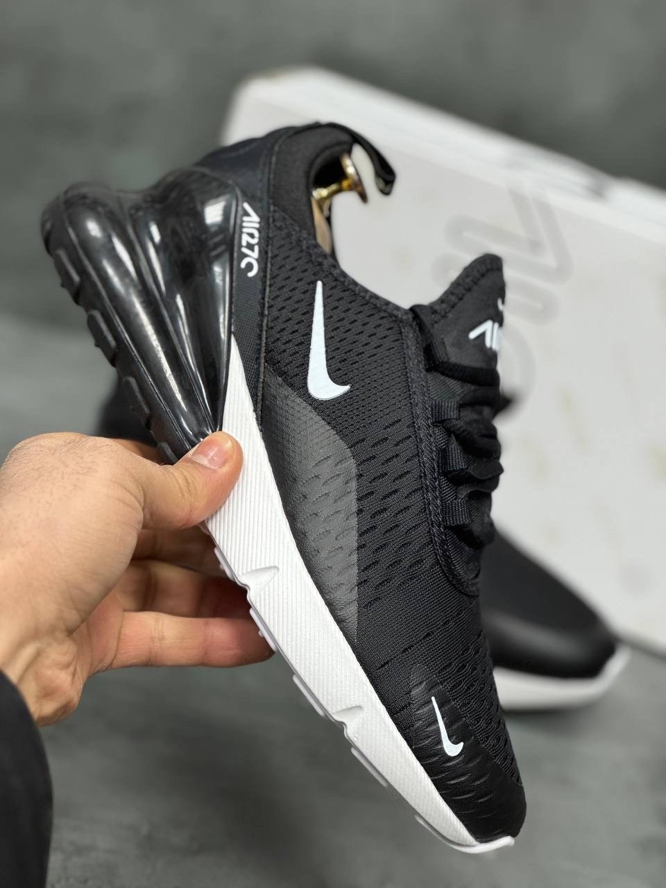 мужские кроссовки nike air max 270,кроссовки nike air max 270,кроссовки,nike air max 270,nike air max 270 черный белый