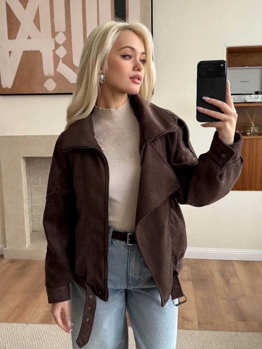 замшевая куртка,куртка из замши,женская куртка,куртка женская бомбер замшевая,винтажная замшевая куртка с отложенным воротником mesmeri