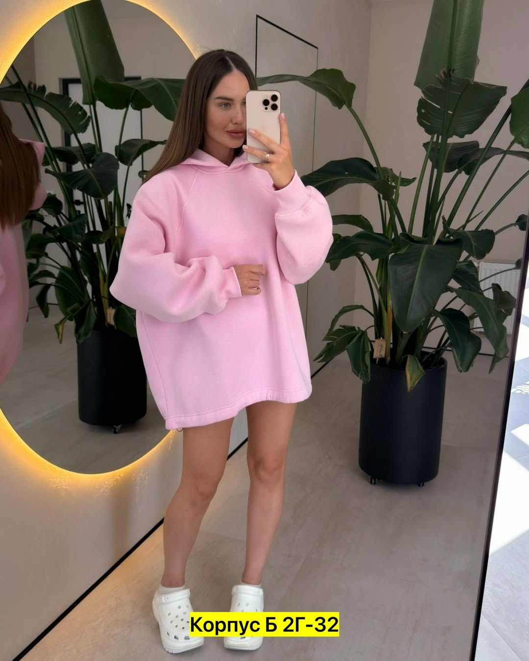 толстовки женская,розовый свитшот оверсайз с шалью и капюшоном mg1566 madmext,толстовка флис женская,толстовка оверсайз,худи оверсайз