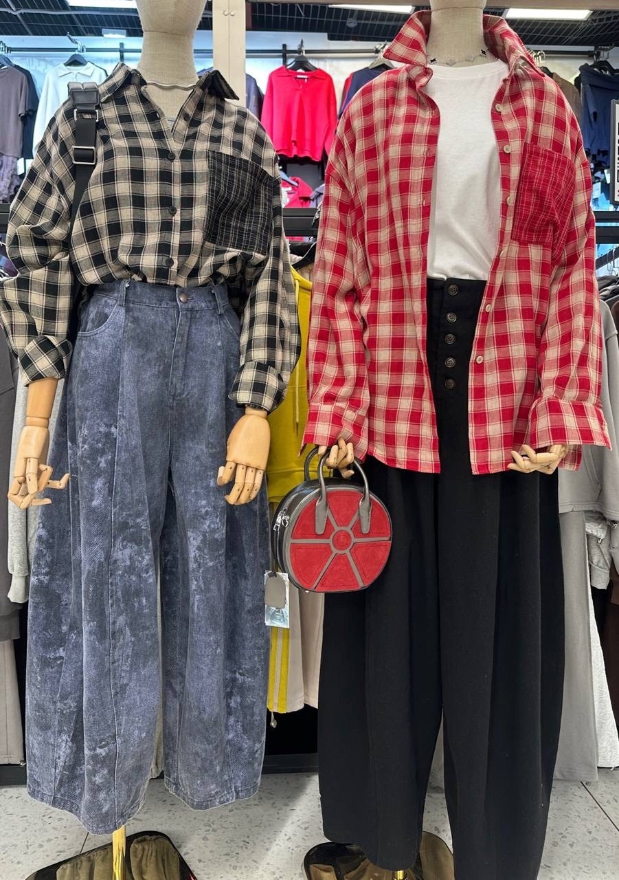 рубашка женская в клетку pinacolada64,рубашка женская в клетку,женская клетчатая рубашка,рубашка в клетку,рубашка летняя oversize