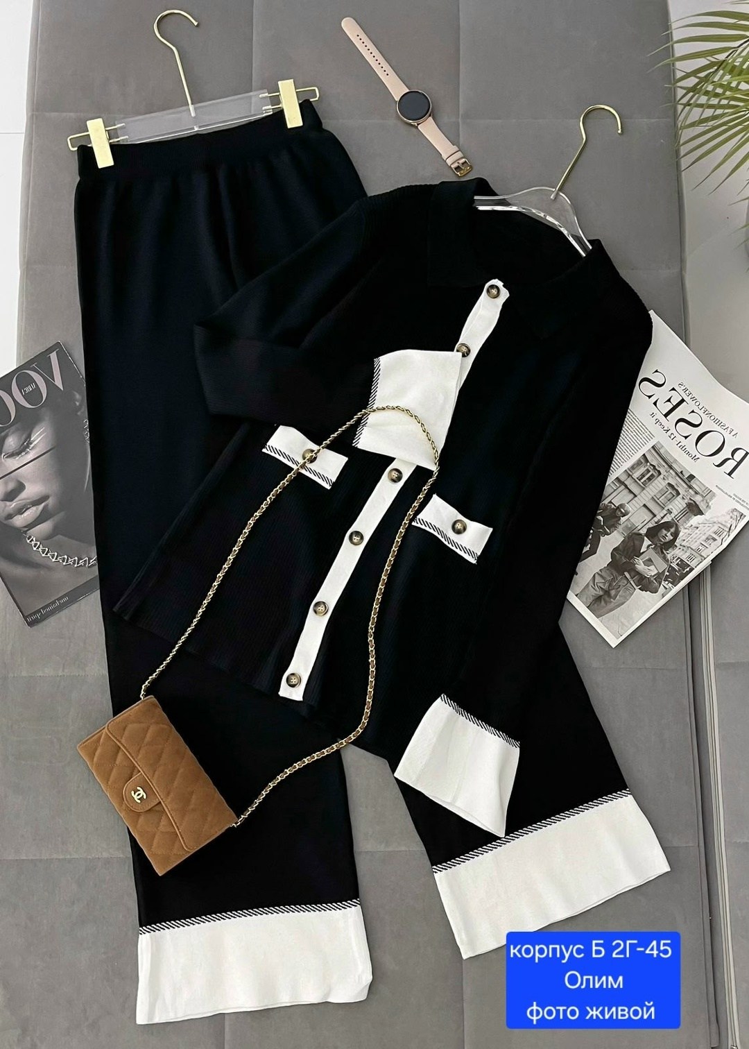 стильные костюмы,женская кофта,вязаный костюм с юбкой,,костюм двойка женская