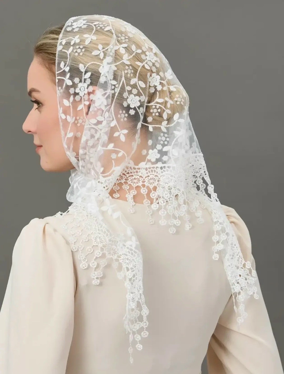 платок для храма,платок на голову для храма на шею в церковь,косынка ажурная,косынка женская,кружевная косынка