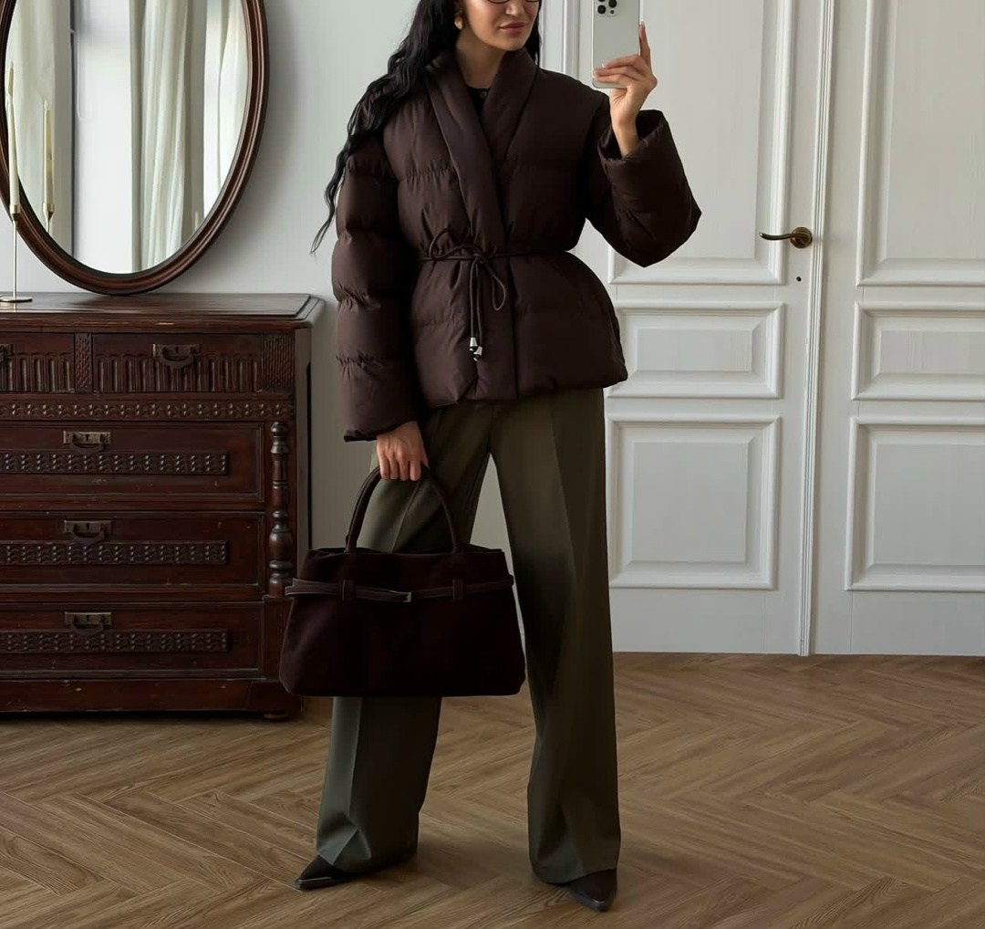 куртка с поясом,куртка женская,куртка оверсайз,куртка пуховик,пуховик с поясом