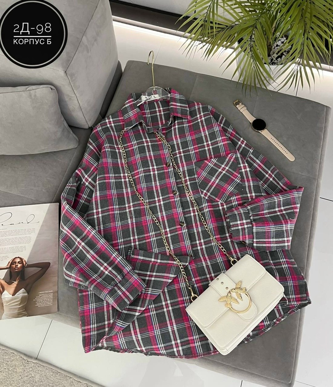 рубашка женская в клетку,рубашка в клетку,рубашка хб,женская рубашка оверсайз в клетку,женская рубашка