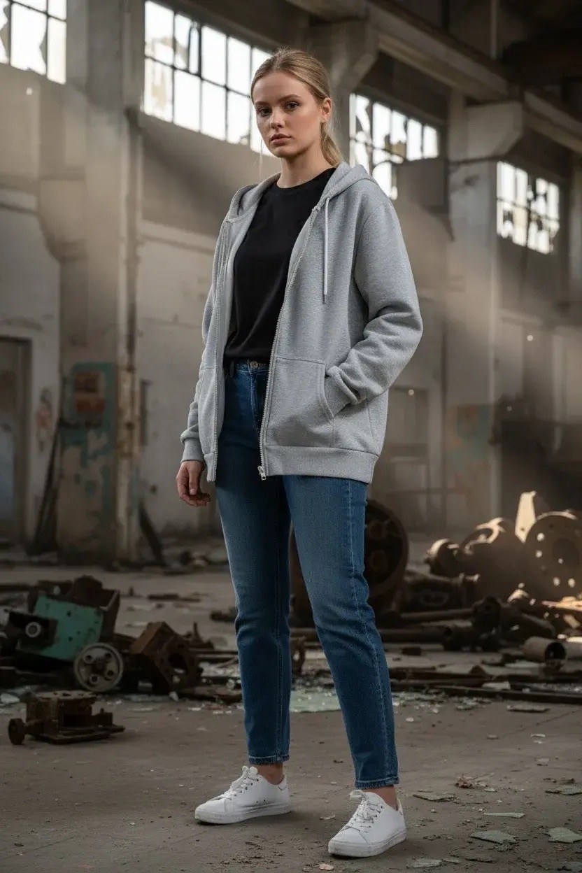 женская толстовка из футера с начесом happyfox,серая кофта на молнии женская оверсайз,женская толстовка из футера с начесом,толстовка женская,толстовка оверсайз