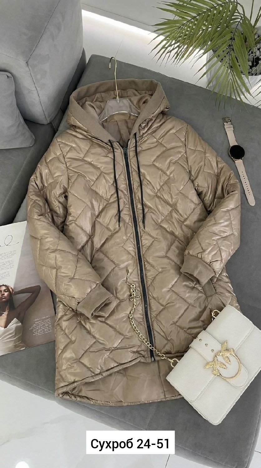 женская демисезонная куртка,куртка женская,куртка демисезонная,стеганая куртка с капюшоном 64-72,куртка