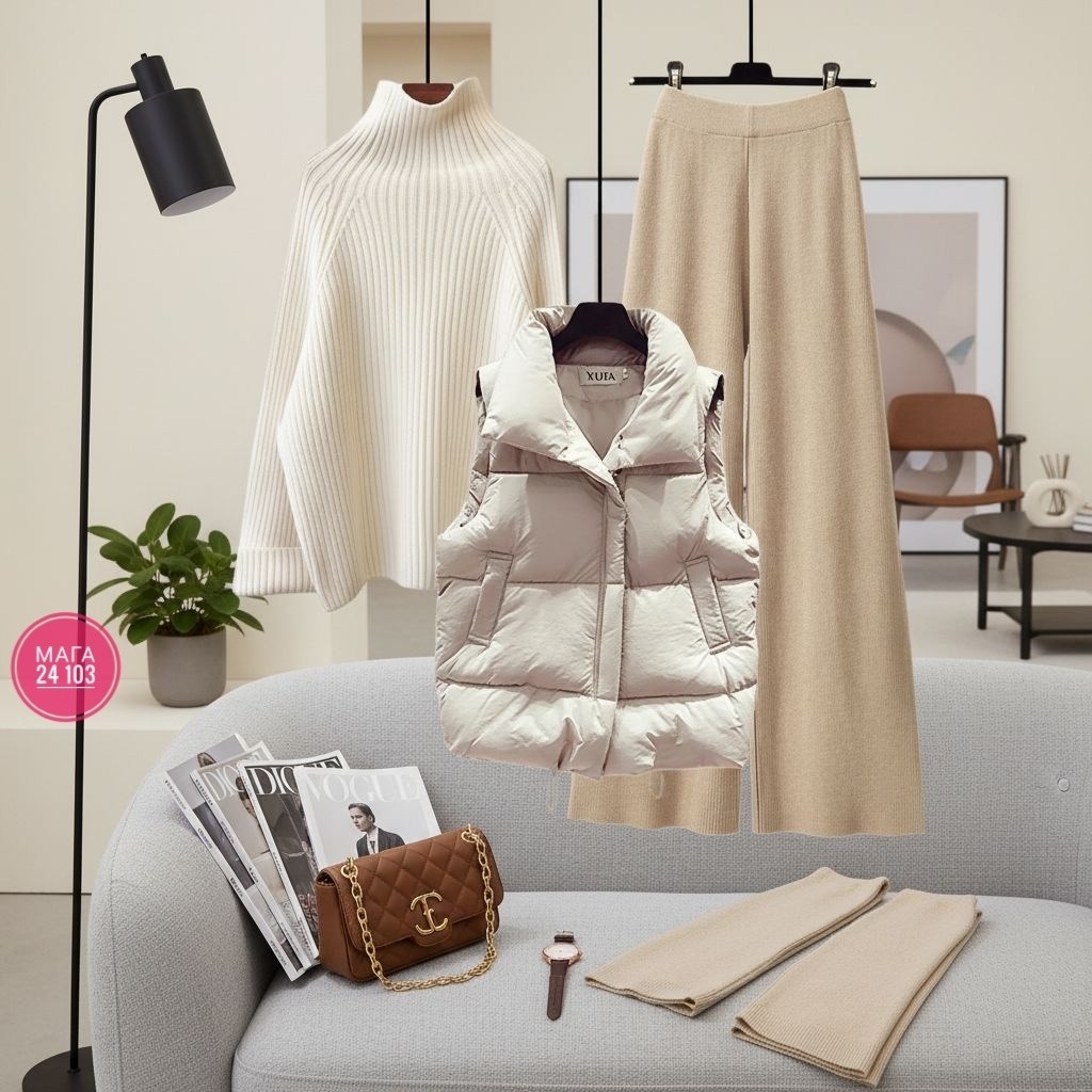 костюм повседневный,трикотажные костюмы,комплект одежды женские,модные свитера,свитер с высоким воротником