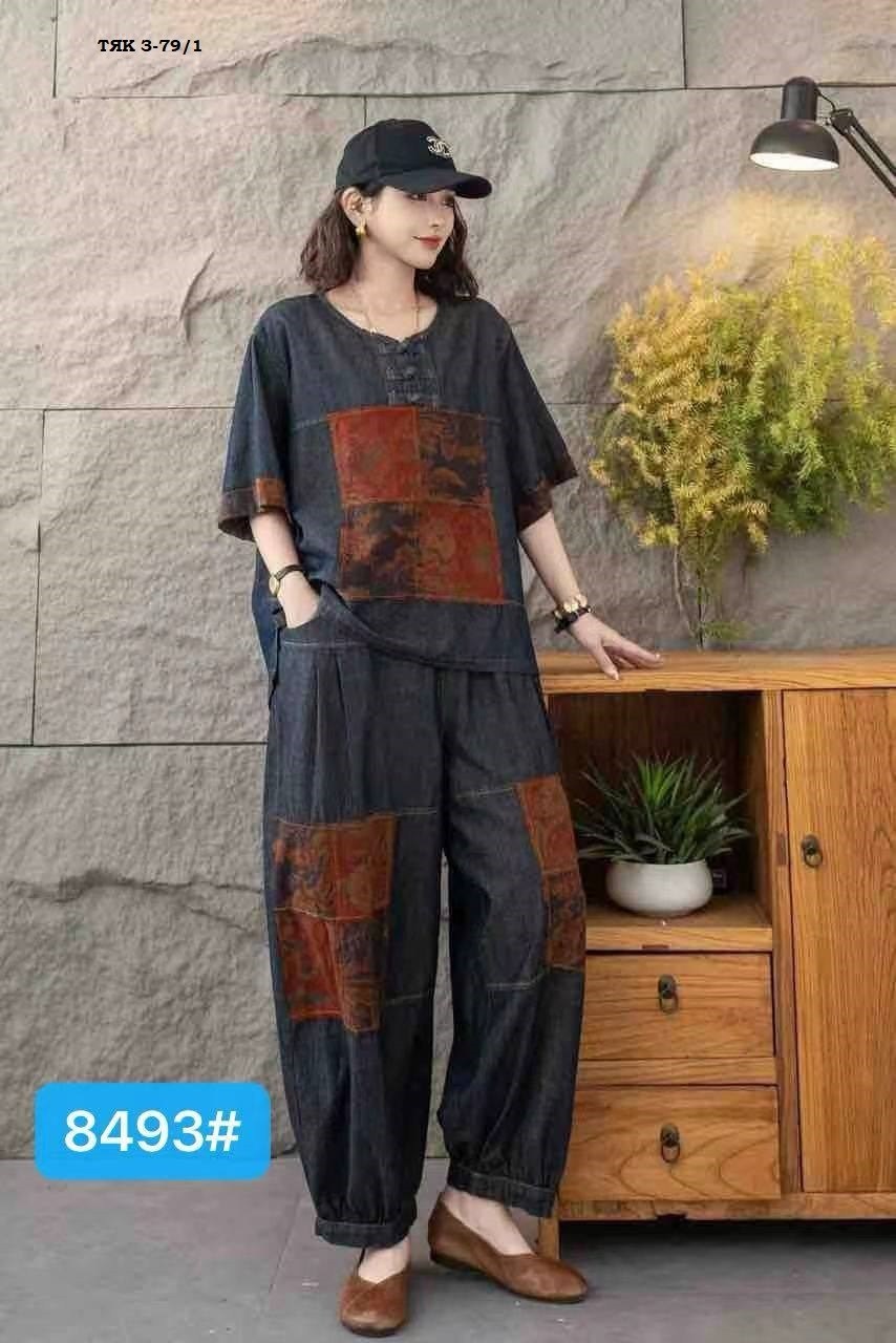 женские джинсовые костюмы max lulu,стиль бохо,стиль пэчворк,женский джинсовый костюм masss wasss,костюм повседневный