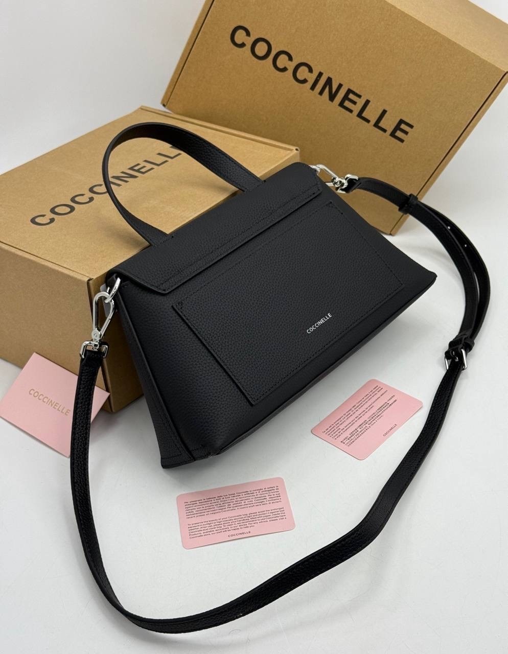 сумка сэтчел coccinelle liya черный,сумка coccinelle,сумка,сумка женская,сумка женская coccinelle