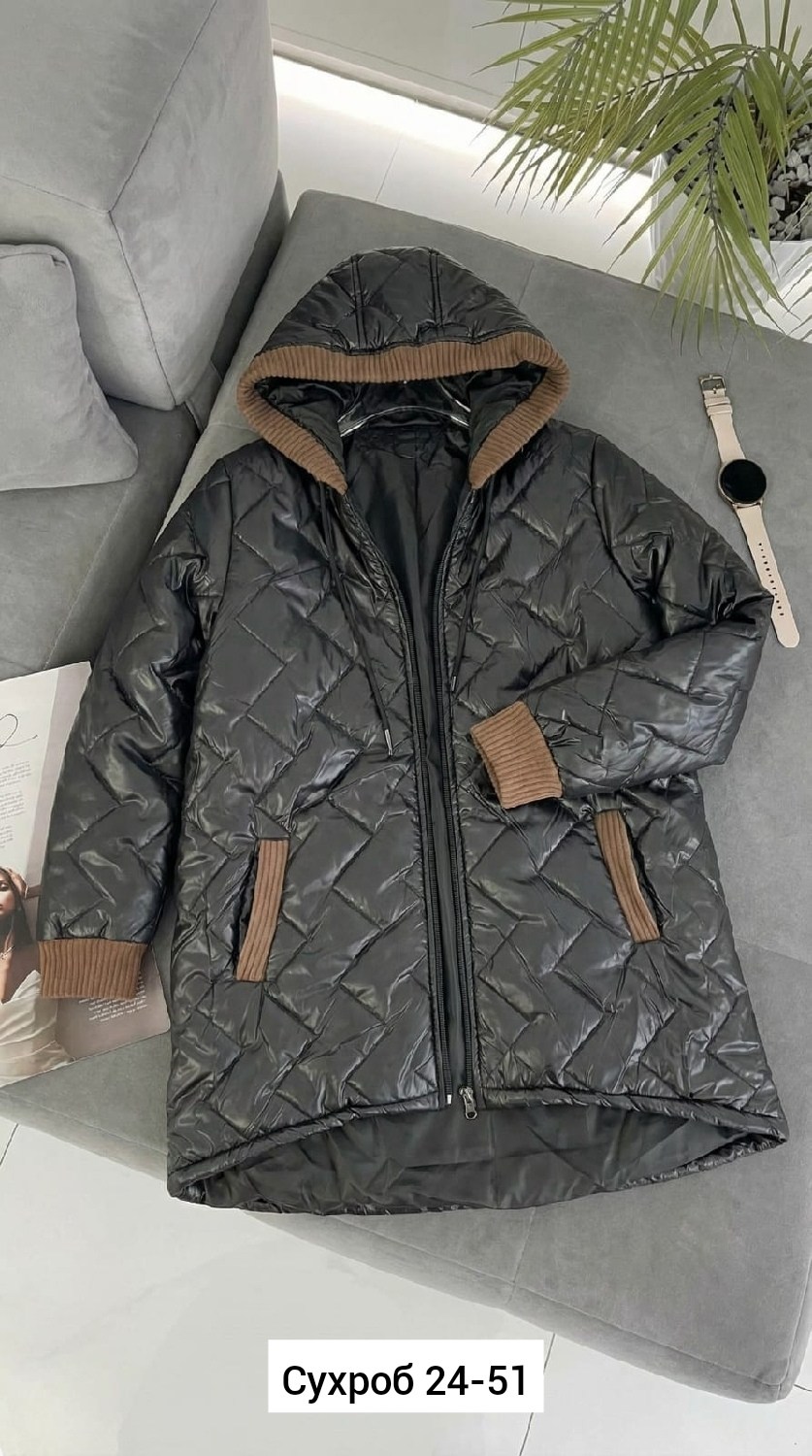 женская демисезонная куртка,куртка женская,куртка демисезонная,стеганая куртка с капюшоном 64-72,куртка