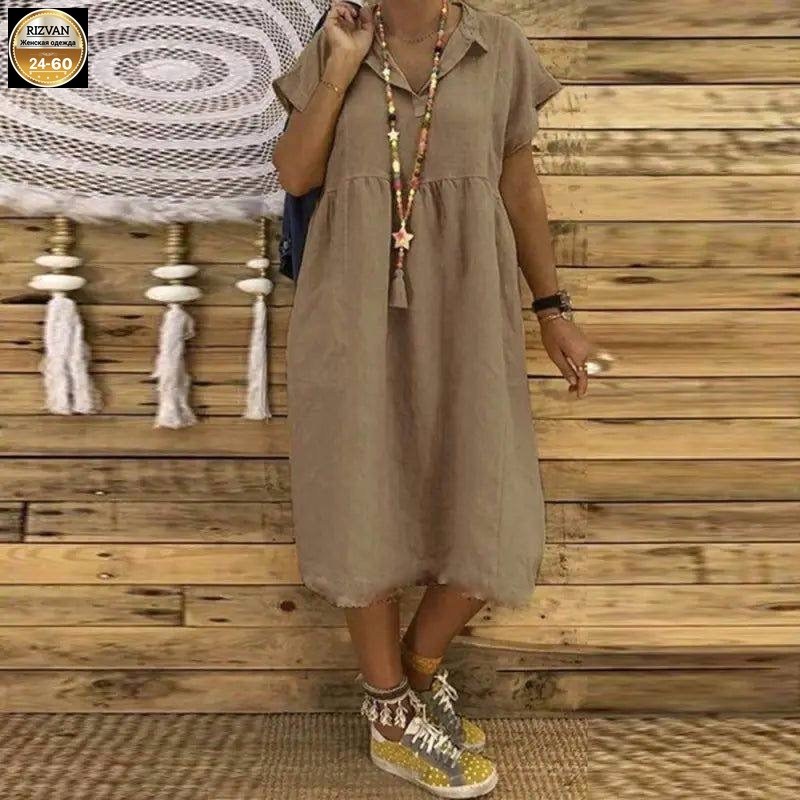 летнее платье из льна,платье в стиле бохо,платье хб летнее для женщин,льняное платье,платье женская