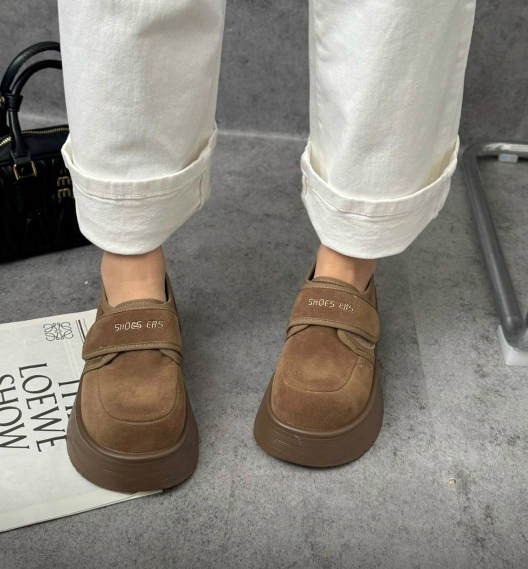 , женская,лоферы замш,женские лоферы на платформе,замшевые женские туфли-лоферы на платформе