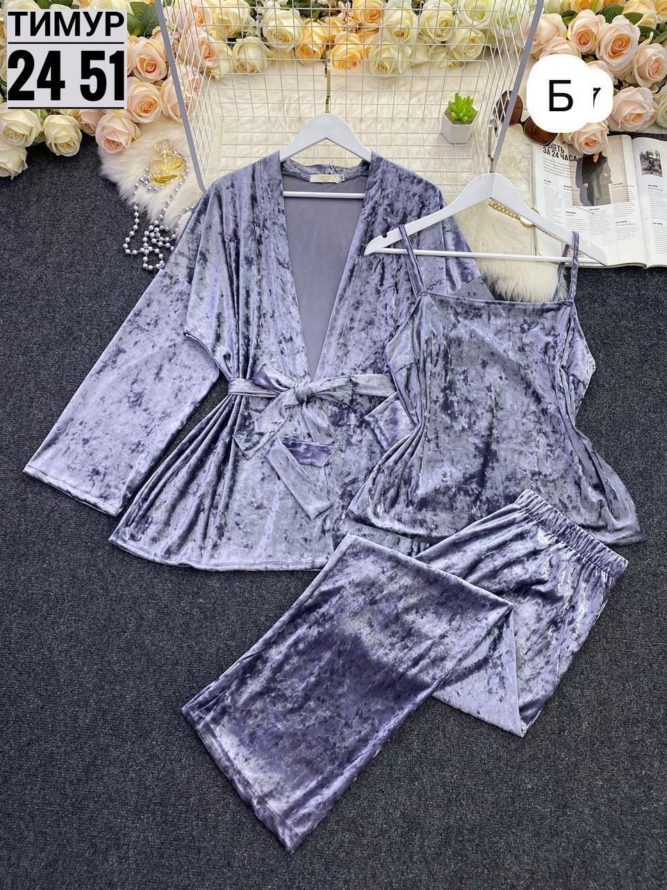 пижама женская 4ка велюр,пижама женская велюр,топ-пижама женская велюр арт. 11466006,женская пижама больших размеров,пижама комплект женская