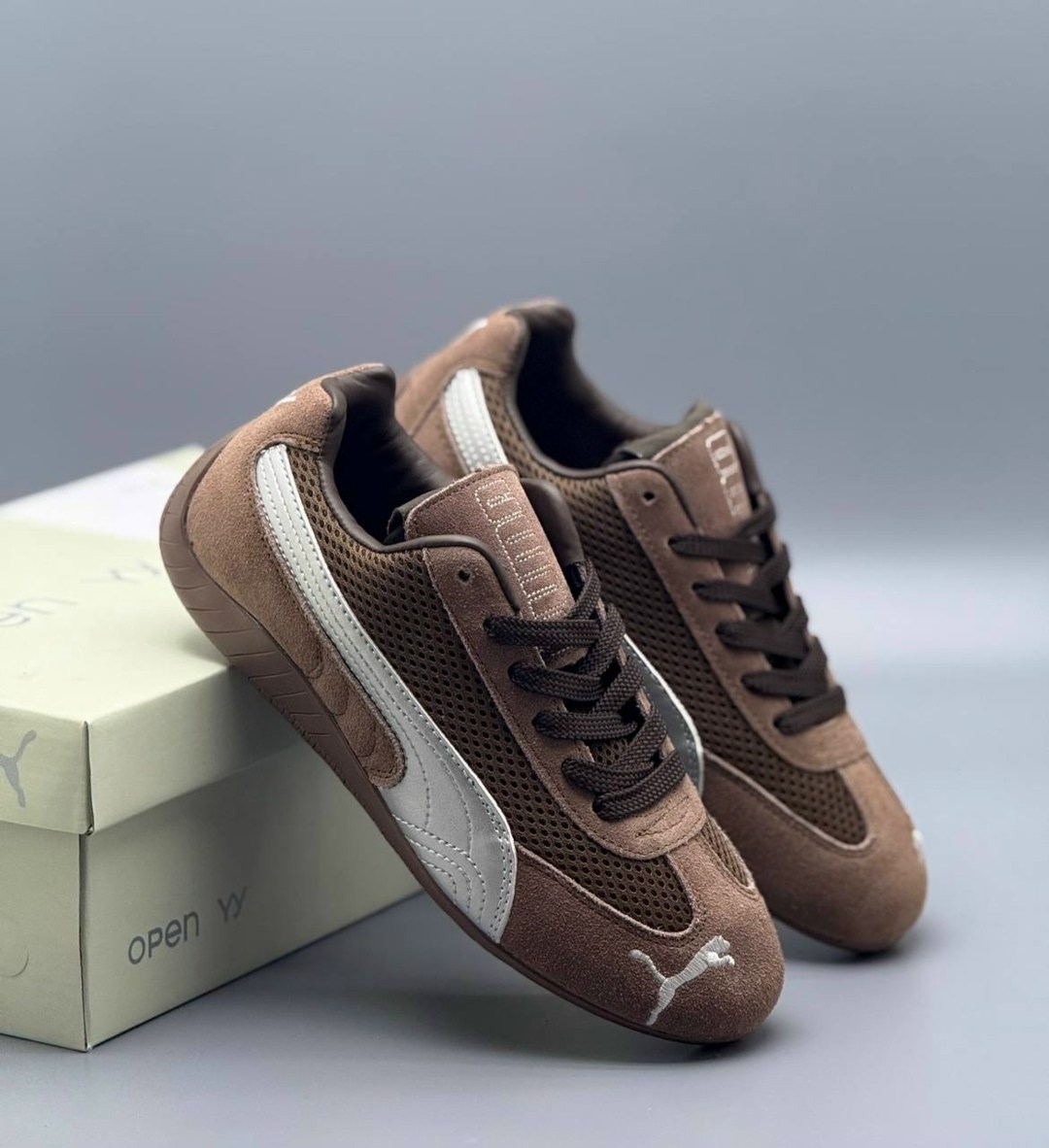 женские кроссовки puma,puma коричневые замшевые низкие кроссовки,кроссовки puma speedcat,кроссовки замша,кроссовки puma