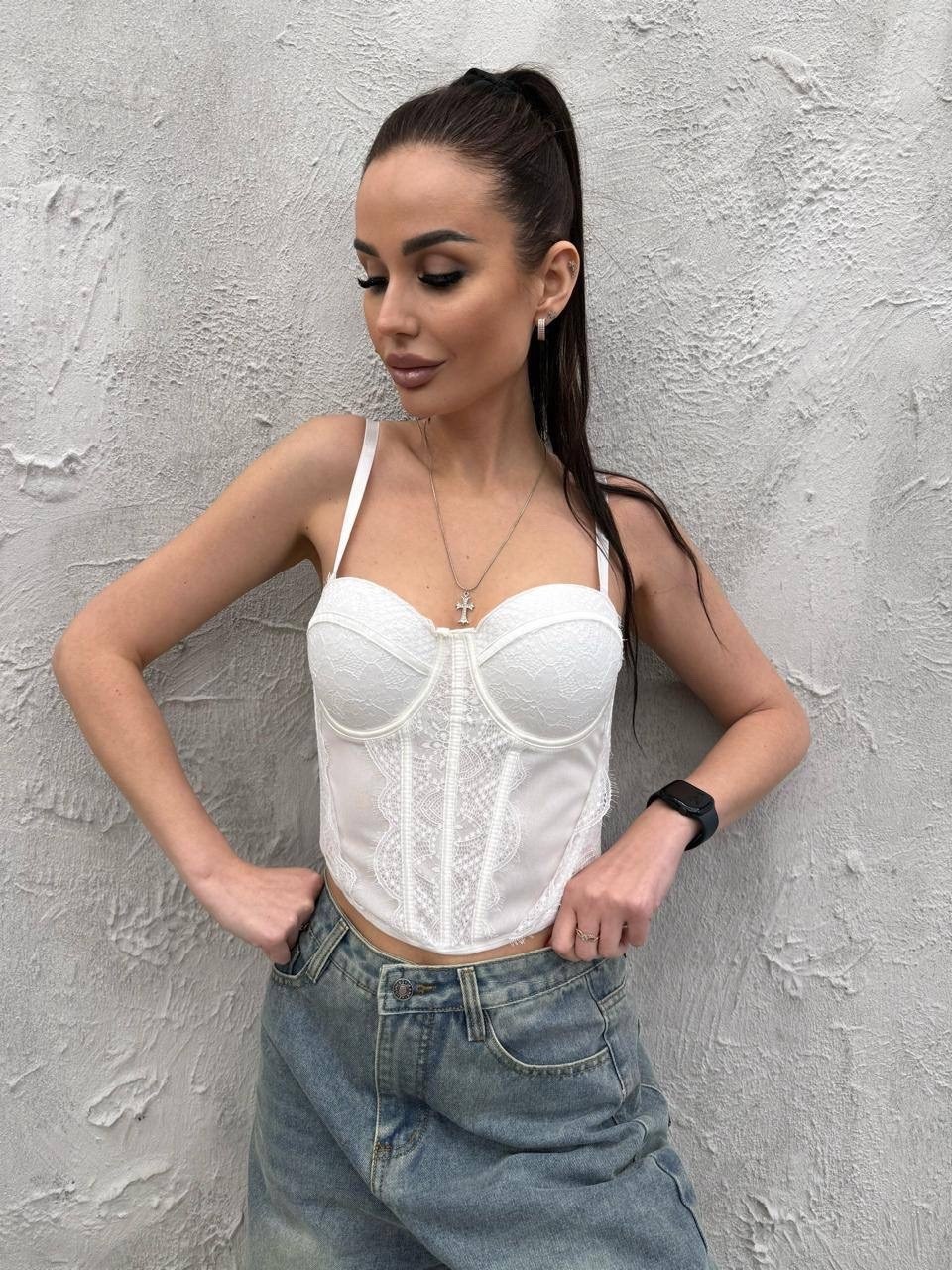 корсет женский dzhanelidze 9009 черный m,корсетный топ,топ корсет,корсет топ женский,корсет черный