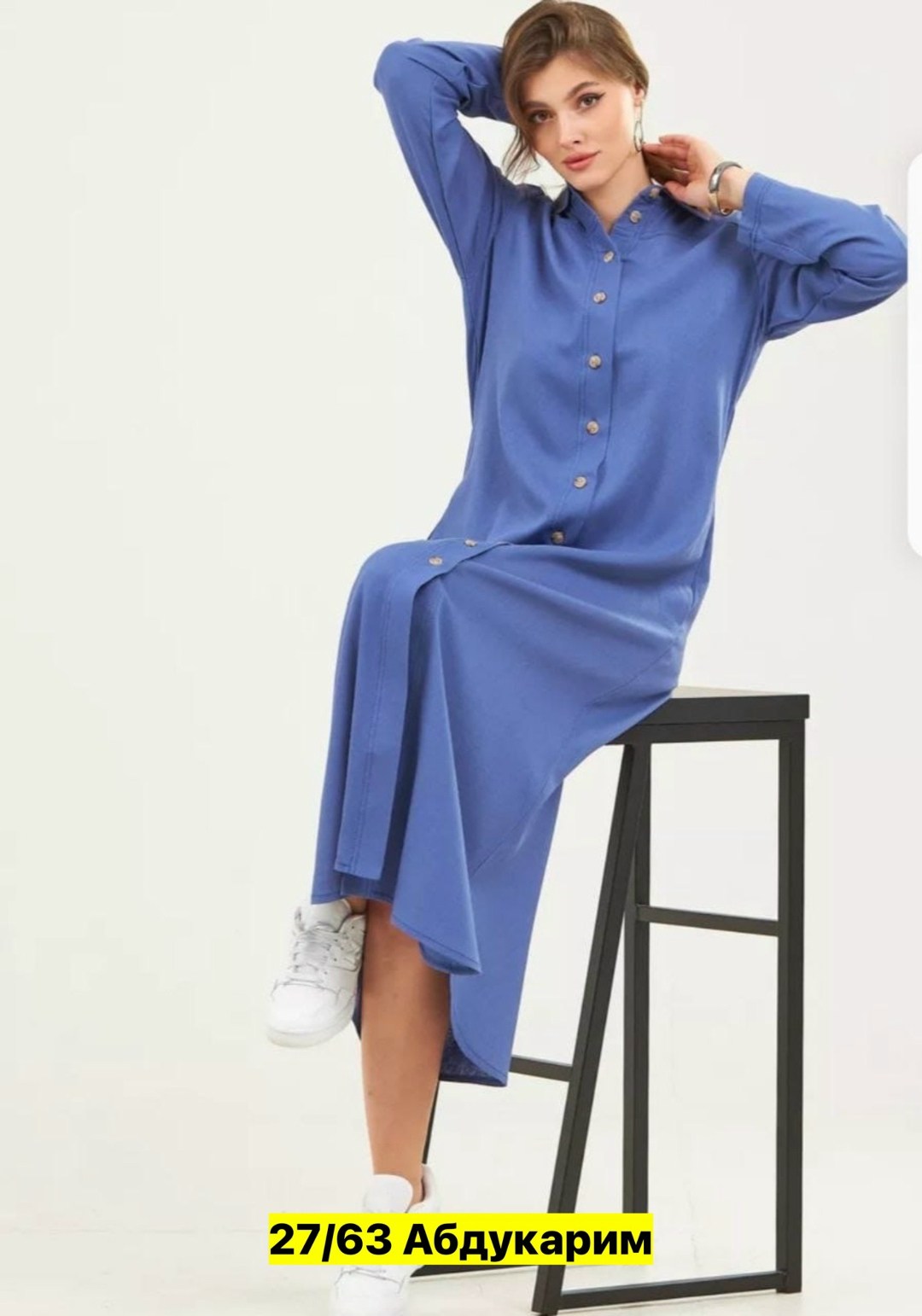 джинсовое платье-рубашка,элегантное свободное джинсовое платье-рубашка,платье джинсовое,длинное джинсовое платье рубашка,платье джинс