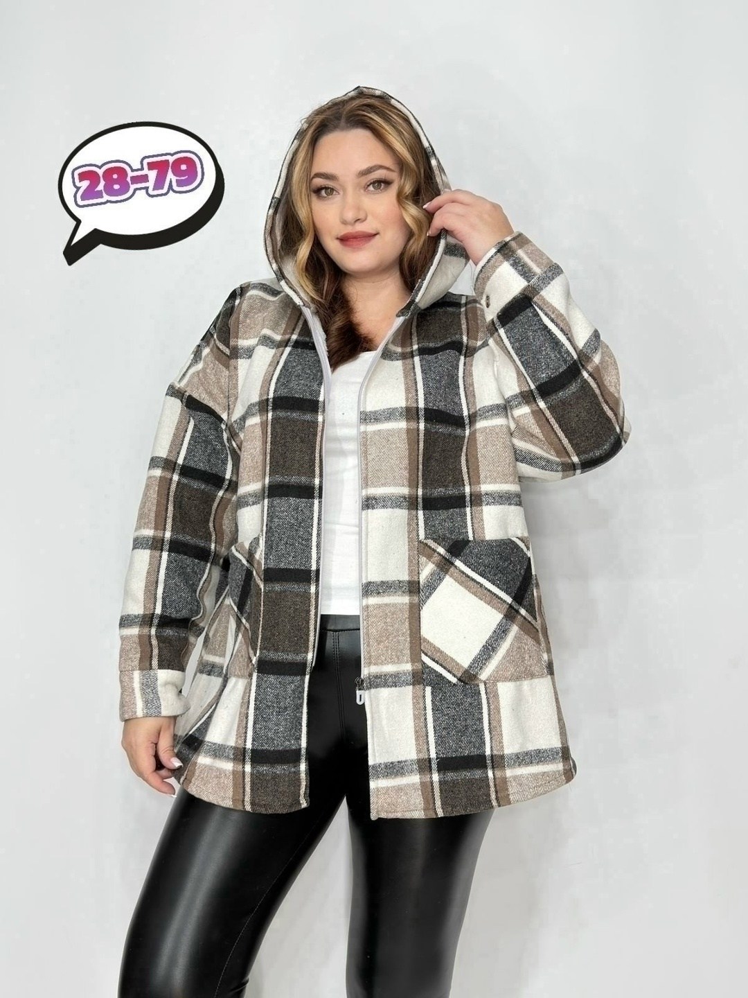 рубашка оверсайз теплая в клетку удлиненная amy store,кардиган кофта,женская кофта,рубашка с капюшоном,женское толстовка