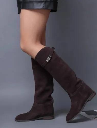 сапоги,женские сапоги,замшевые сапоги,сапоги коричневые,