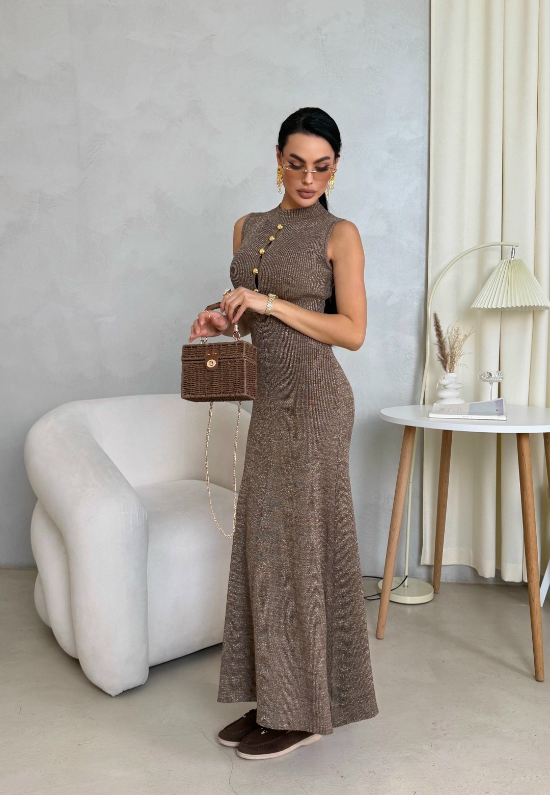 трикотажное платье,женское платье,коричневое платье,трикотажные костюмы,женское платье лапша