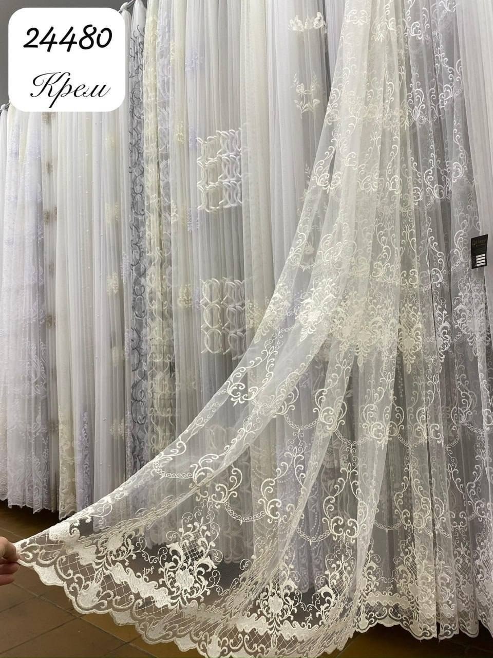 тюль сетка с вышивкой,тюль прозрачная сетка "нежнятина",тюль сетка,тюль красивый роскошный сетка вышивка "ладность"в300 см,тюль вышивка