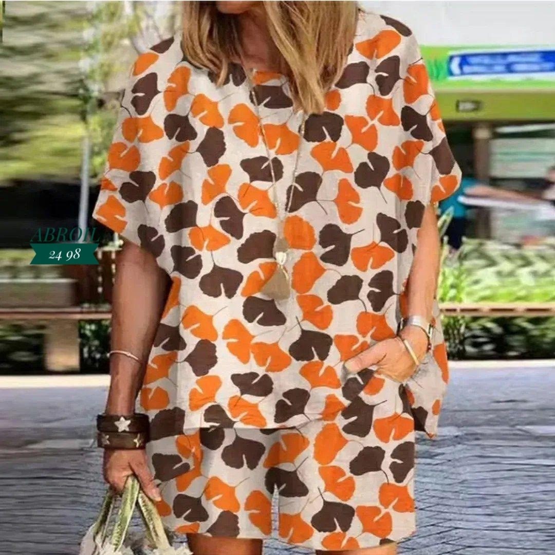 летние женские костюмы,летние костюмы,женская блузка с принтом,костюм с принтом,летний костюм оверсайз