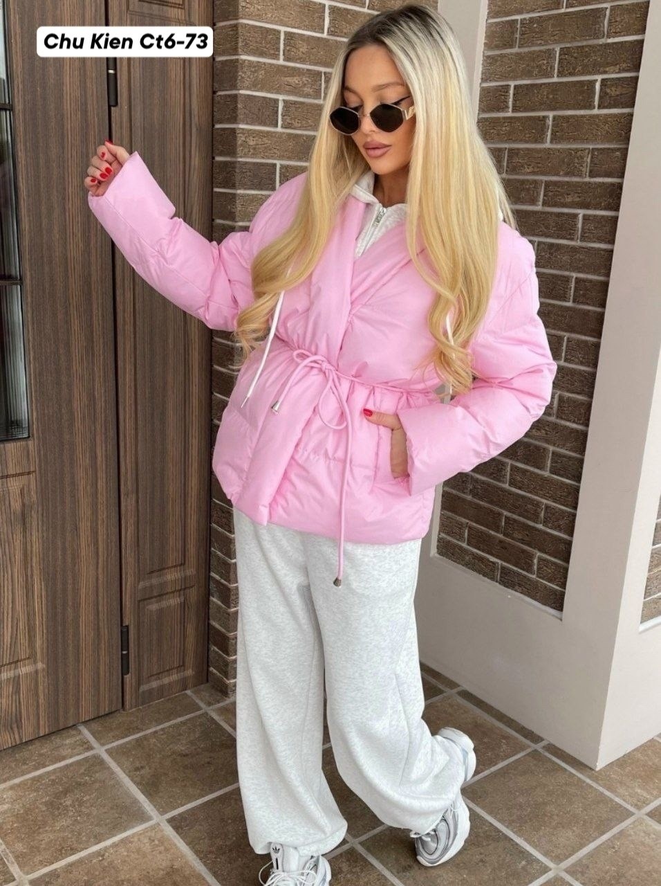 куртка с поясом,куртка женская,куртка оверсайз,куртка пуховик,пуховик с поясом