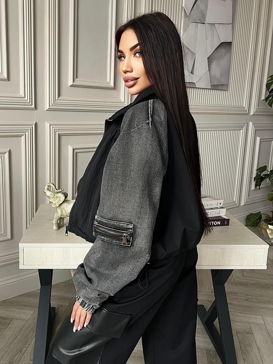 куртка стильная,куртка комбинированная,легкая куртка,куртка,женская куртка