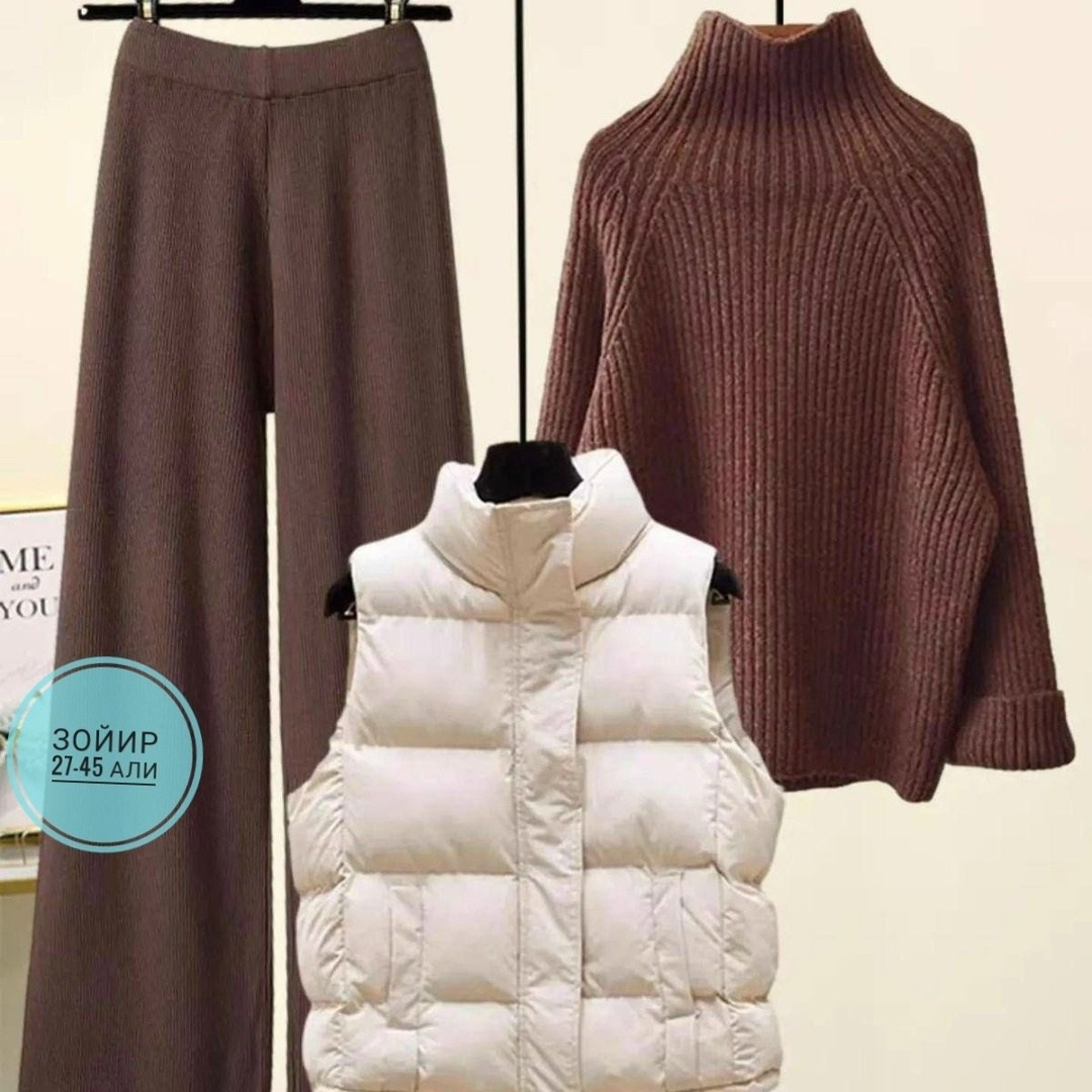 костюм повседневный,трикотажные костюмы,комплект одежды женские,модные свитера,модные комплекты