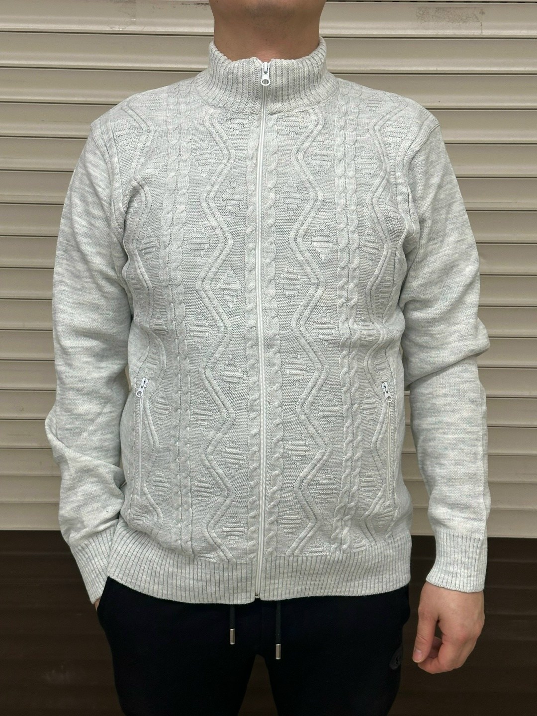 кофта с горлом на молнии вязаная шерстяная plover,свитер plover wear классический,кофта мужская,свитер джемпер,кофта свитер