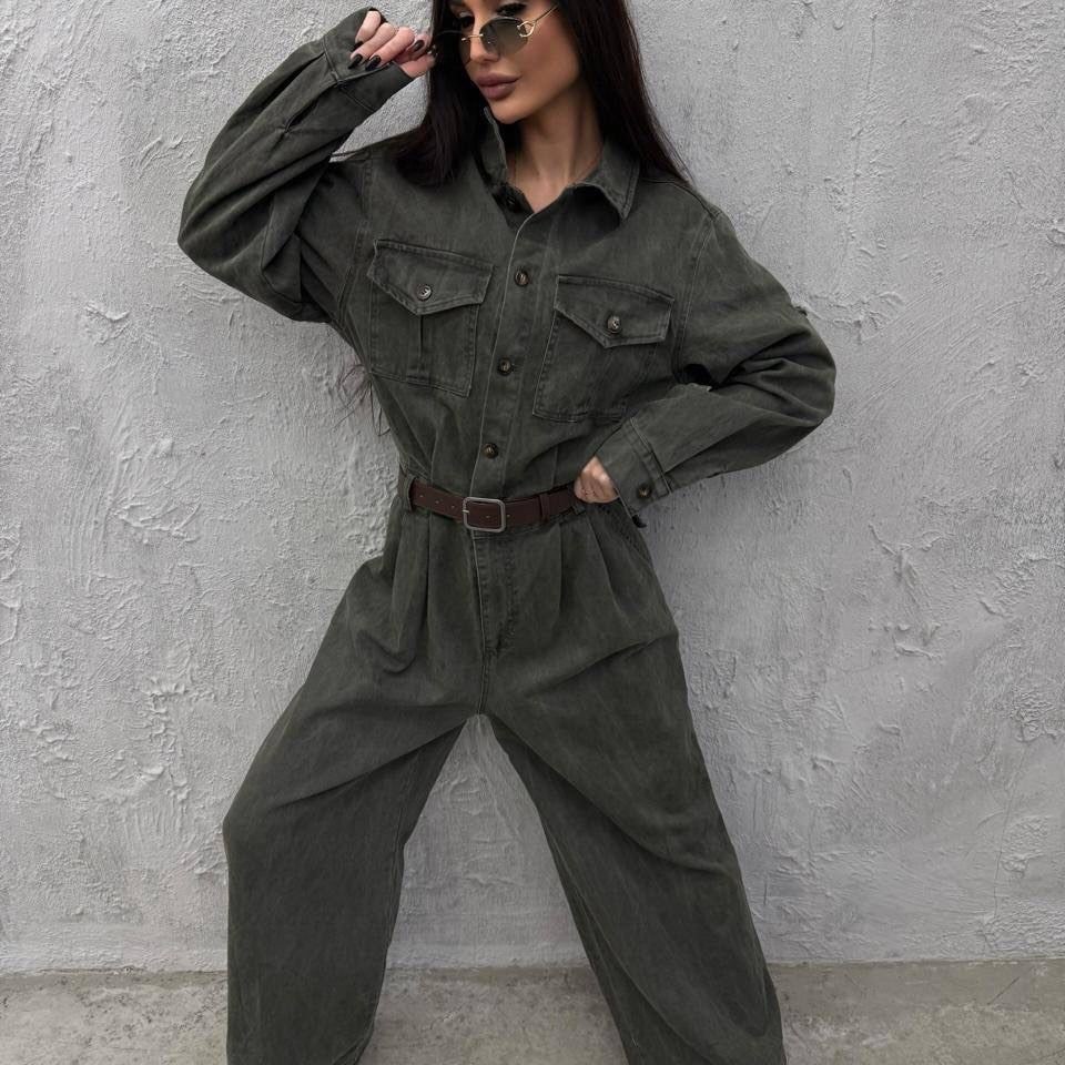 комбинезон davydoff 8014 хаки,комбинезон женский,комбинезон,комбинезон женский хаки,женский комбинезон davydoff 8014 хаки