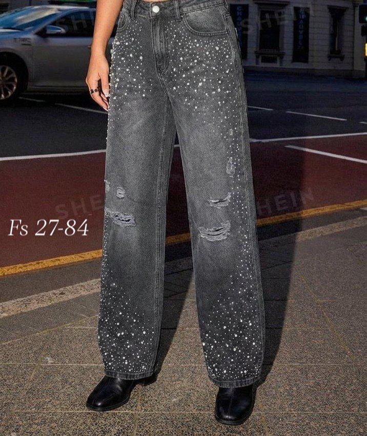 джинсы со стразами,женские джинсы со стразами,широкие джинсы со стразами,джинсы женские со стразами рваные,джинсы с пайетками