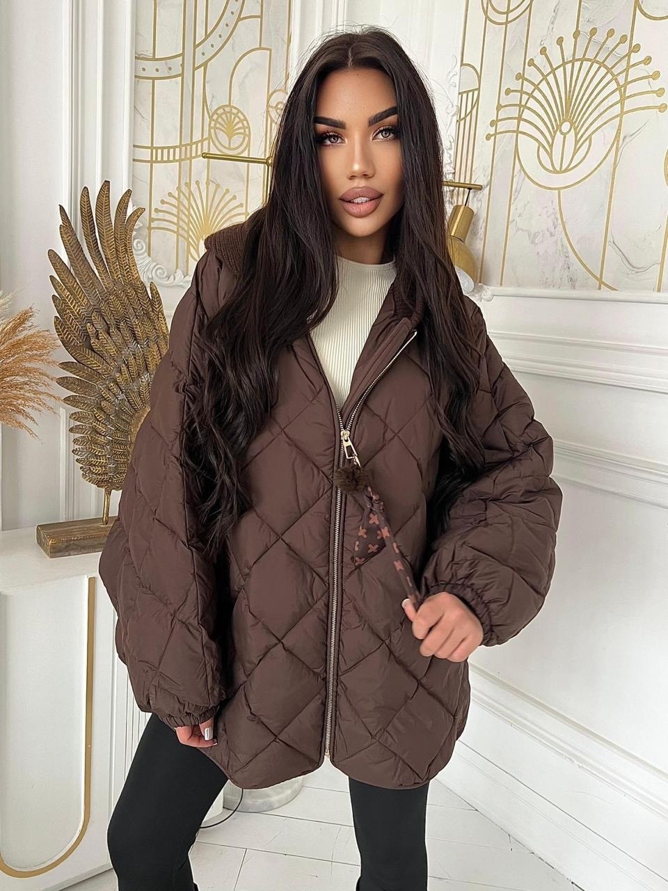 куртка стеганая оверсайз с капюшоном okxana utova brand,стильные куртки,стеганый пуховик,куртка оверсайз,куртка женская