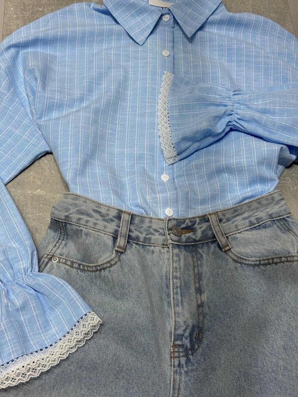 женская рубашка,рубашка в полоску,рубашка голубая,голубая блузка,рубашка