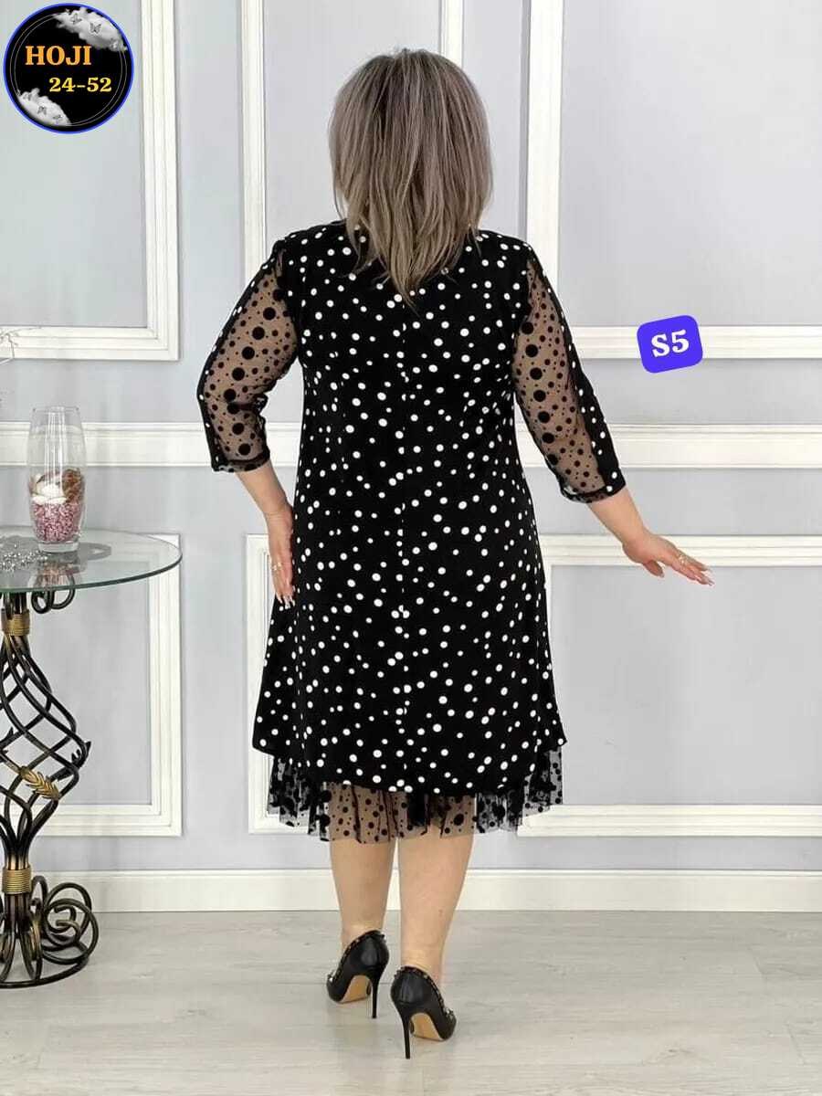 платье женское праздничное больших размеров,платье больших размеров,вечернее платье больших размеров нарядное в горошек saliya brand,платье женская,платье