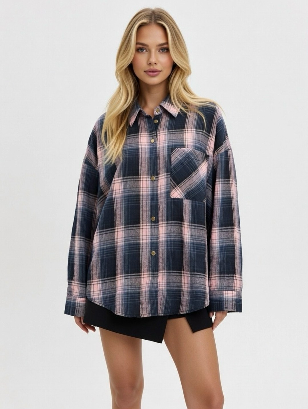 фланелевая рубашка оверсайз в клетку,рубашка женская фланелевая в клетку оверсайз,рубашка женская фланелевая в клетку оверсайз теплая sela,рубашка женская оверсайз в клетку,рубашка в клетку оверсайз