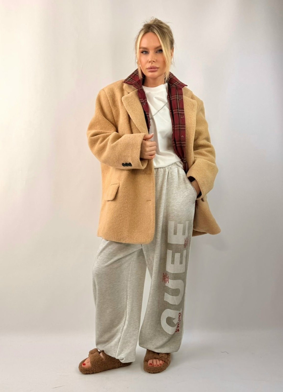 пальто оверсайз,мода стиль,длинное пальто,пальто из искусственного меха