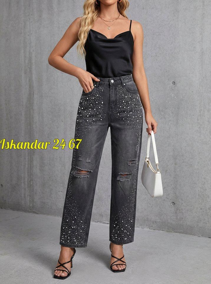 женские джинсы со стразами,джинсы со стразами,джинсы женские со стразами рваные,джинсы со стразами широкие,джинсы прямые со стразами голубые le o 222675249