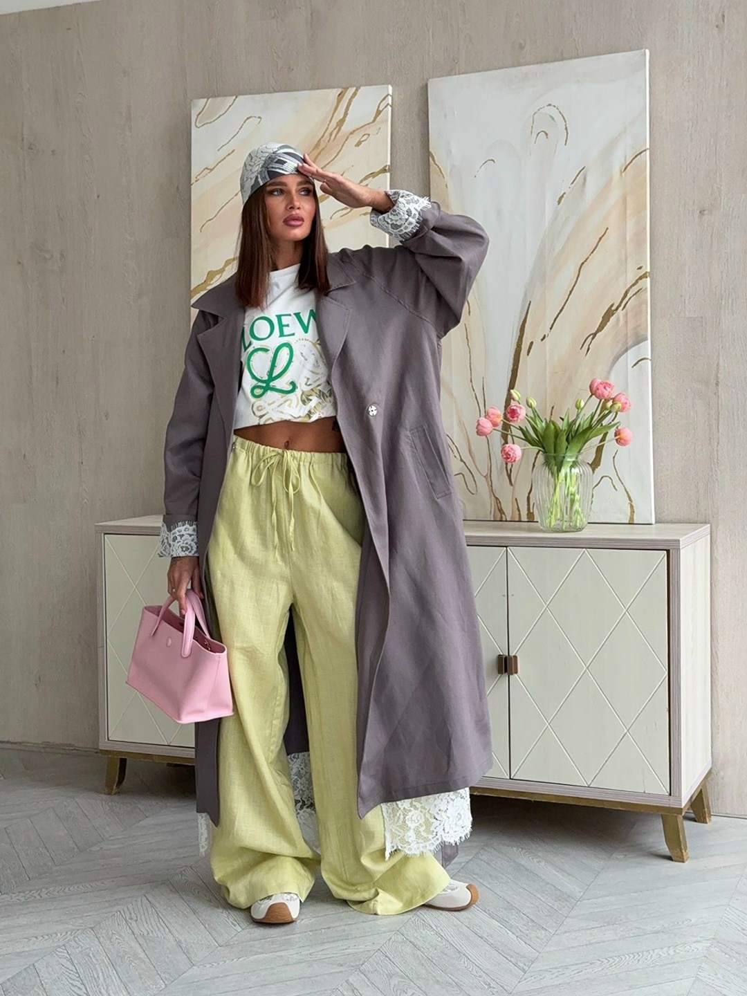 тренч плащ,льняной тренч,роскошный льняной тренч ermanо scervino 5800sml,тренч,одежда кэжуал