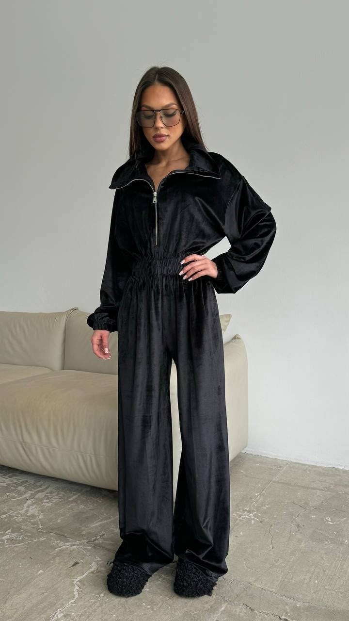 комбинезон из королевского велюра,велюровый спортивный костюм,велюровый костюм,женский велюровый комбинезон 42/48р,спортивный костюм велюровый арт. 10678594