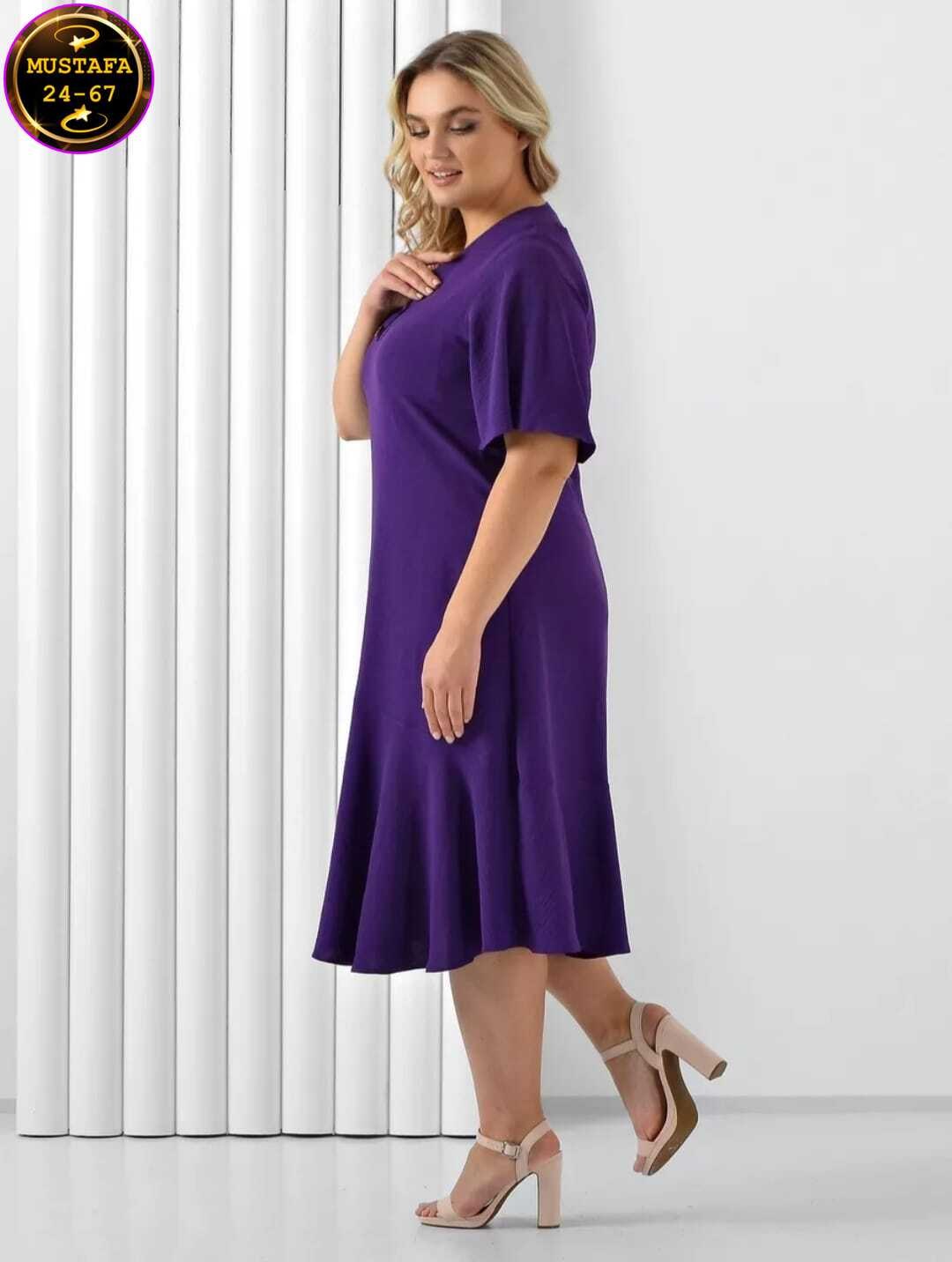 фиолетовое платье,платье большого размера кристина (фиолетовый),одежда больших размеров,женское платье больших размеров,платье для полной женщины