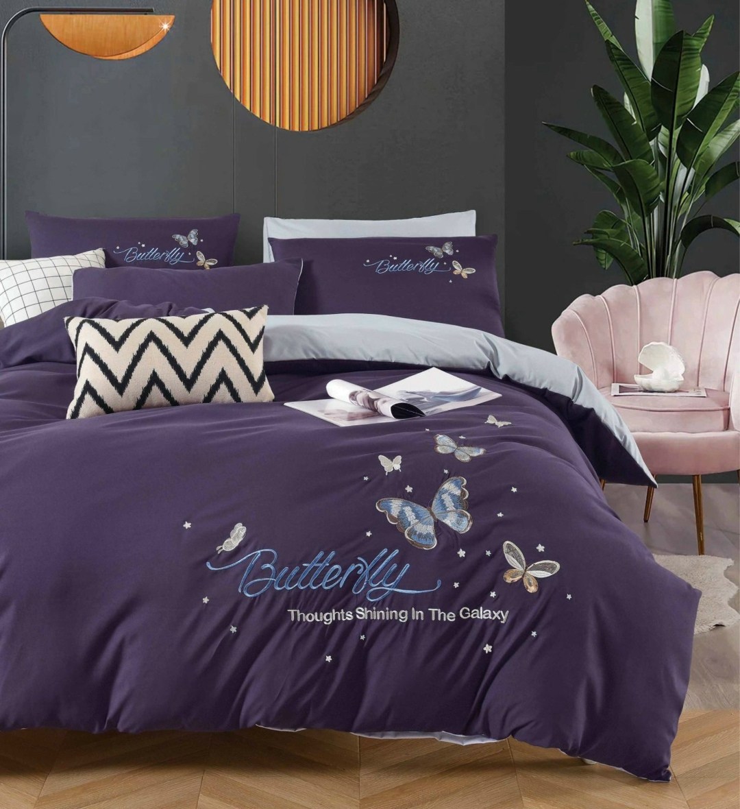 комплект постельного белья mency butterfly сатин,постельное менси жатка,комплект постельного белья mency,комплект постельного белья,кпб mency butterfly menbu009