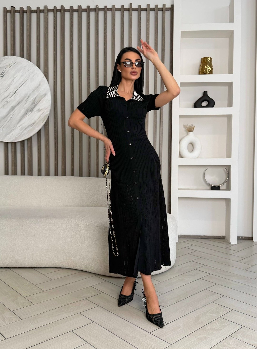 стильное платье,платье,платья элегантные,женское платье черное,платье с воротником