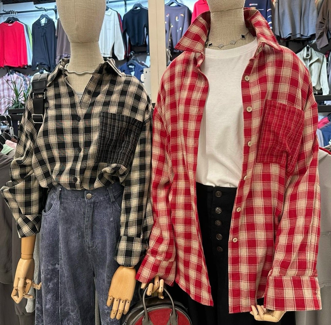 рубашка женская в клетку pinacolada64,рубашка женская в клетку,женская клетчатая рубашка,рубашка в клетку,рубашка летняя oversize