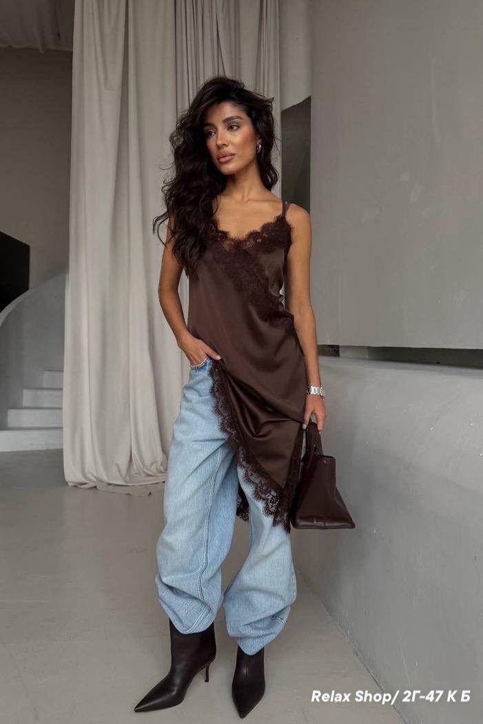 платье-комбинация,шоколадное платье-комбинация миди с кружевными вставками topshop,наряд,стиль одежды