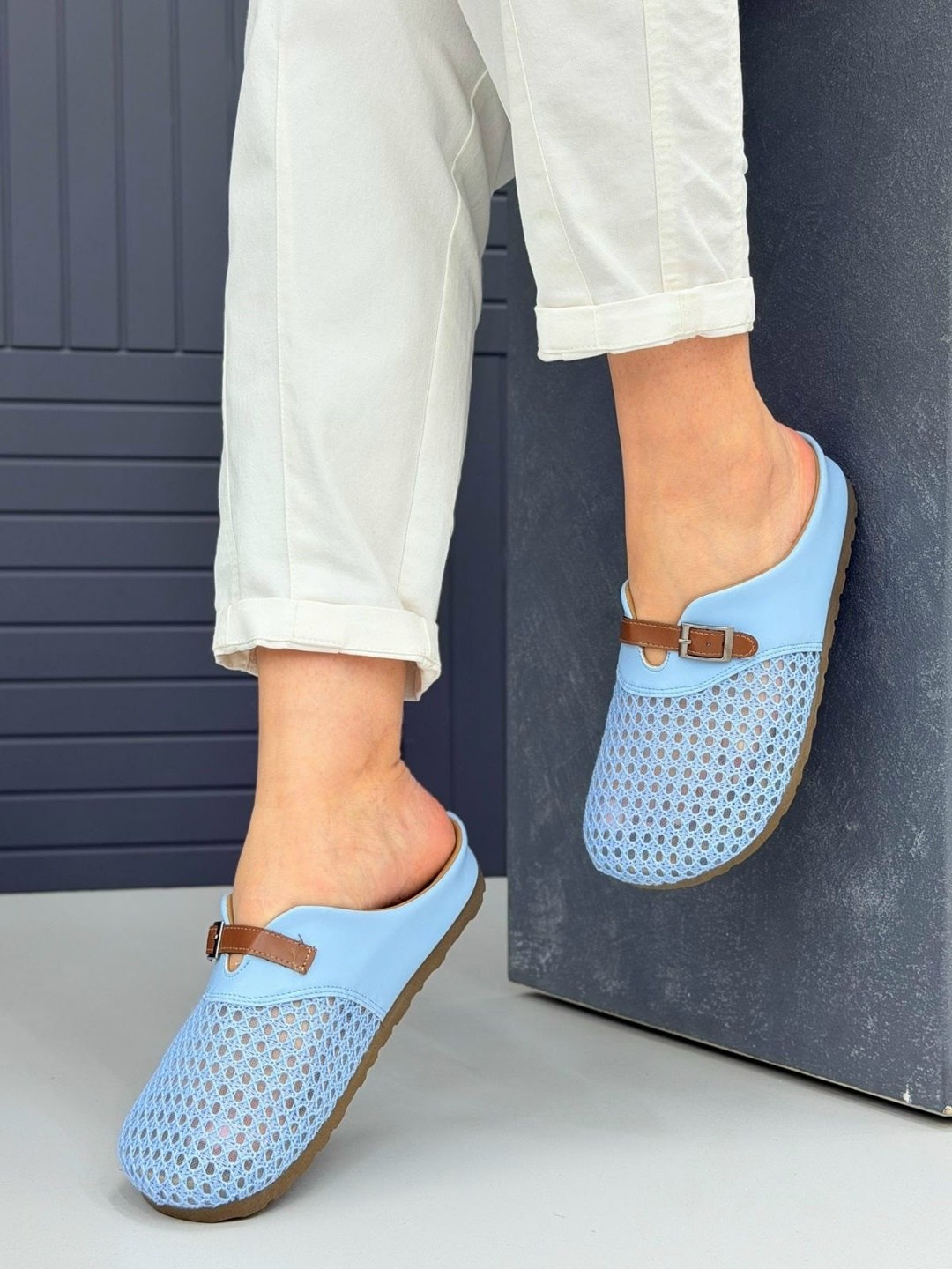 ,пляжная ,летние тапочки, летняя,сабо с перфорацией