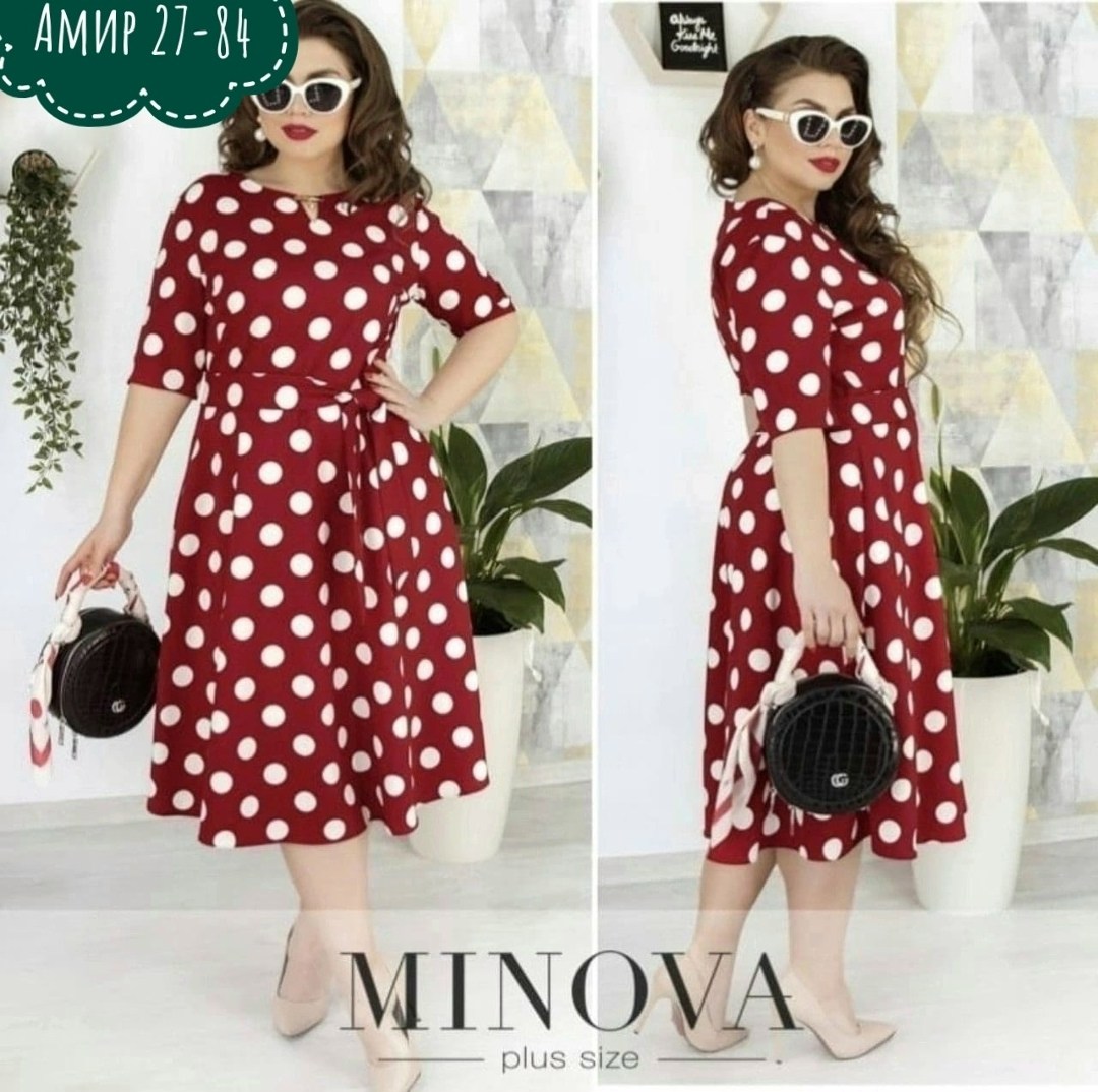 женское платье в горох,платье в горох для полных женщин,платье женское больших размеров,платье,платье женское